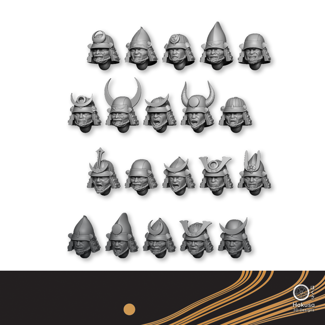 Generic Samurai Helmets Pack 1 (Included in most packs)